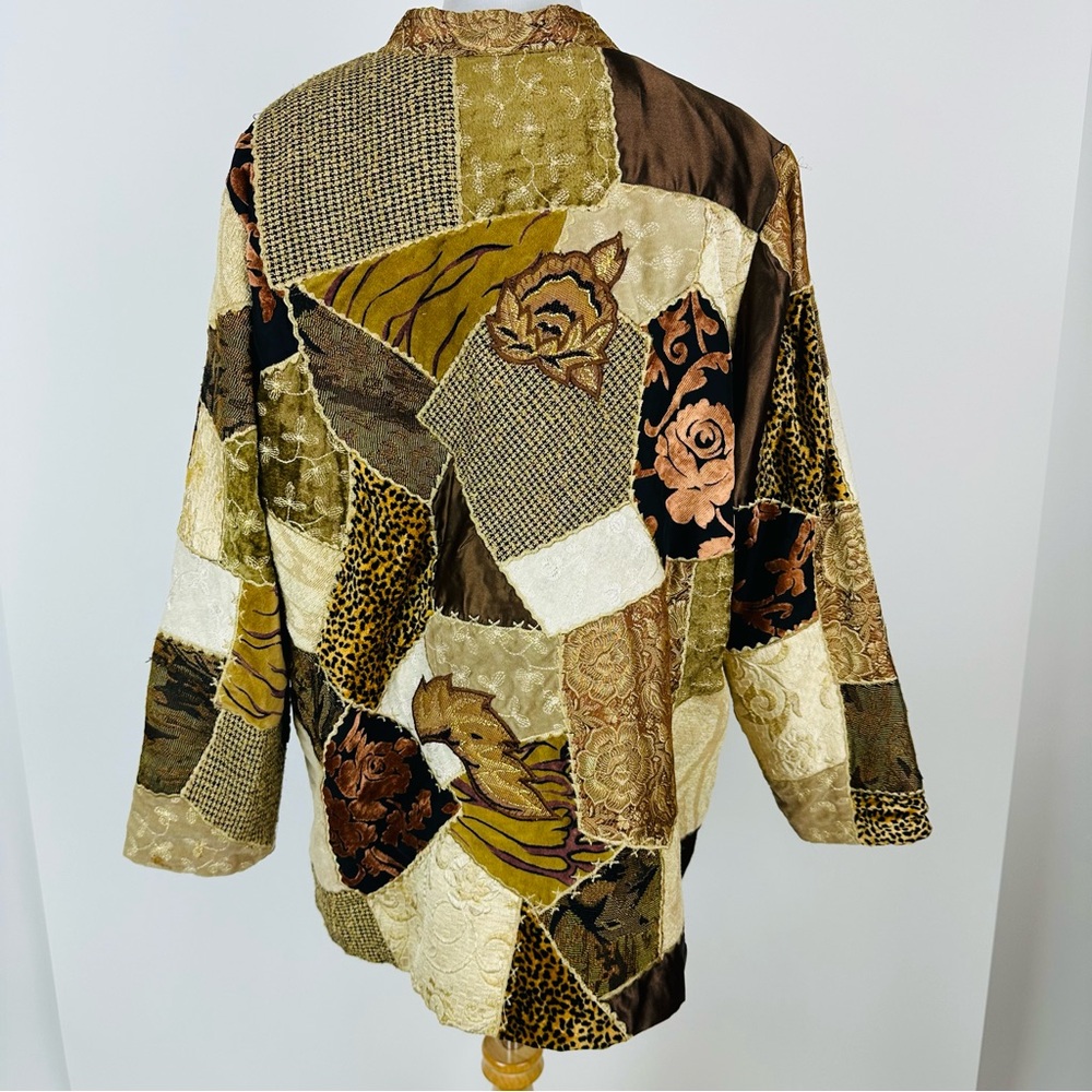 Indigo Moon Phoebe Boho Patchwork Jacket Funky Un… - image 7
